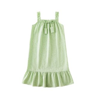 新款可爱甜美公主裙儿童提花连衣裙2025夏季女童吊带纯色无袖裙子