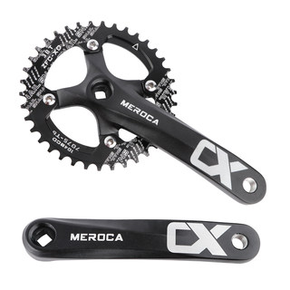 Meroca mountain bike square hole crank positive and negative teeth 104bcd modified single disc crankset 8/9/10/11 speed