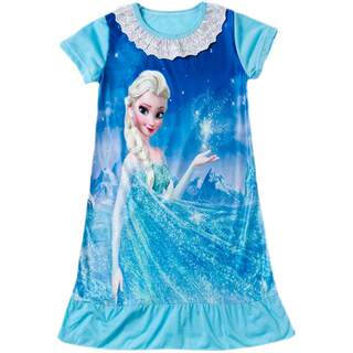 夏季儿童睡裙小女孩短袖薄款纯棉公主宝宝女童吊带睡衣卡通家居服