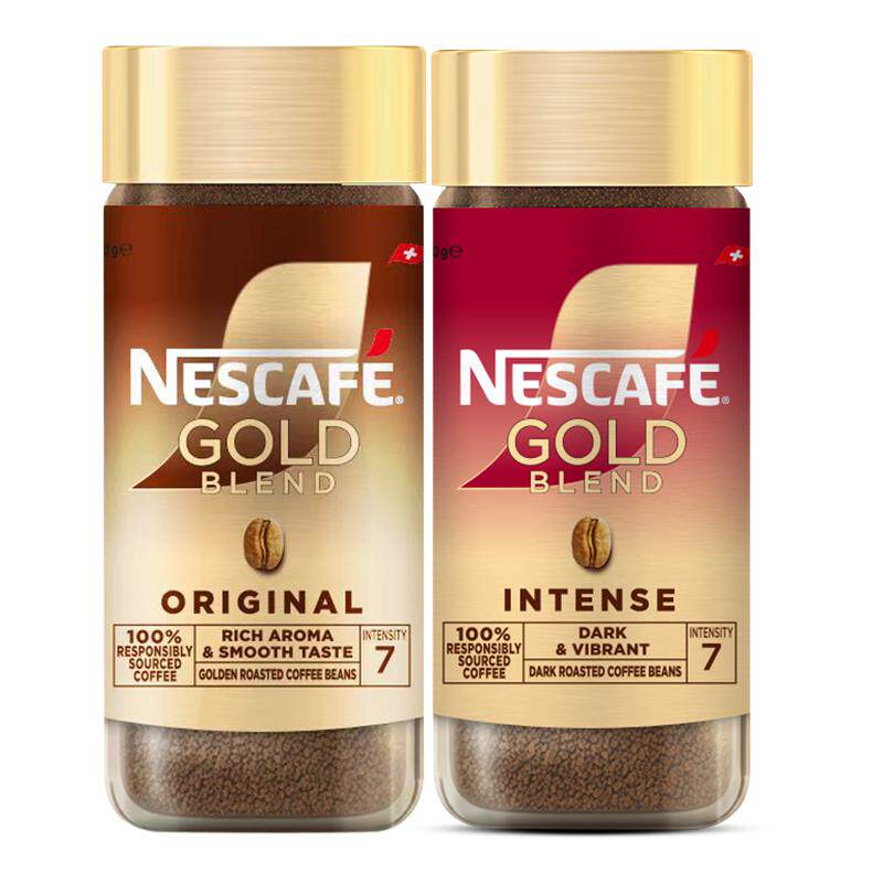 雀巢咖啡金牌瑞士进口速溶纯黑咖啡美式冻干冷萃咖啡官方旗舰店