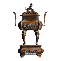 Chen Qiansheng Furnace Museum Incense Stove Ancient Play Bronze Stove Collection with Crown Ear Six Ridge Smoked Stove Gift customization