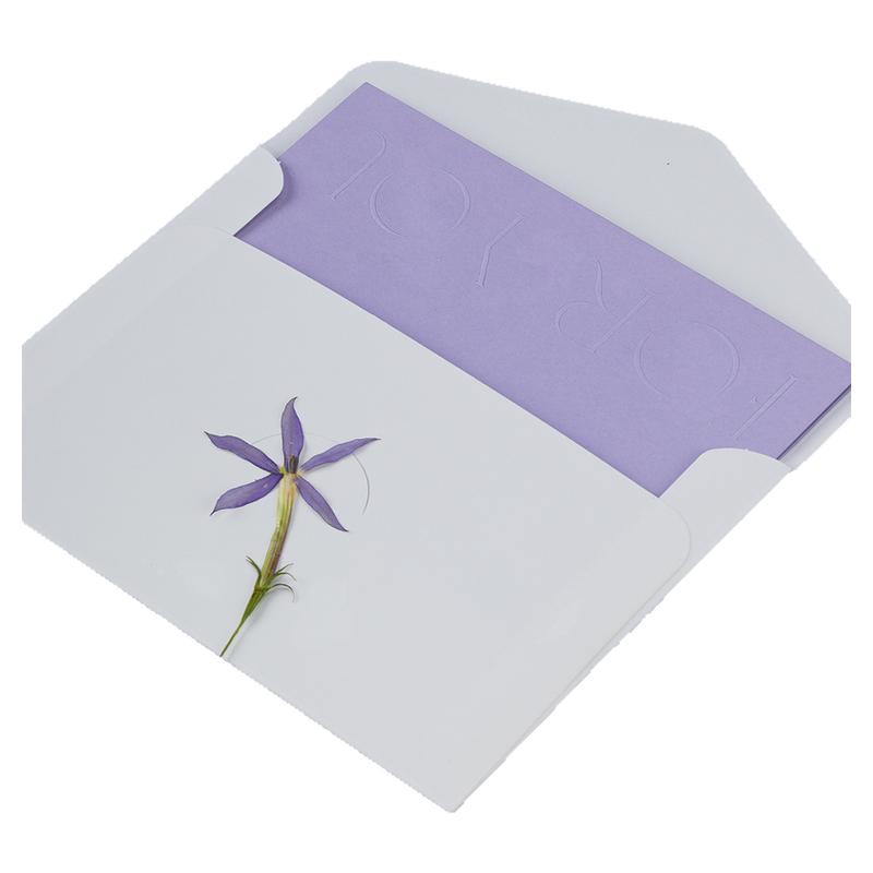 High-end embossed English solid color greeting card postcard