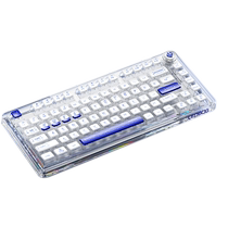 Wolf Spider K81 Wireless Bluetooth Tri-model Mechanical Keyboard Transparent акриловый 75% Accessories