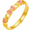 Saturday blessing gold ring women's price pure gold bow love hand ornaments sweetheart series holiday gift