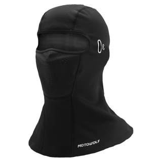 摩多狼加绒保暖头套秋冬头盔内存机车骑行装备摩托车防风防寒面罩