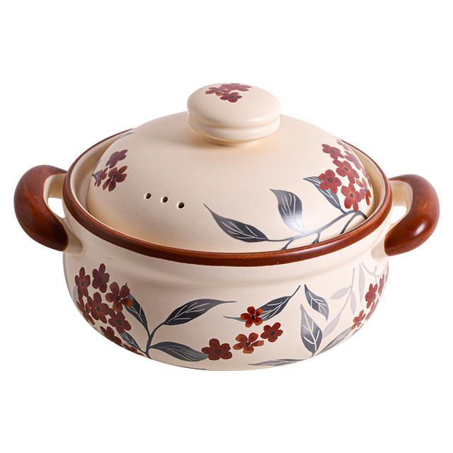 Kawashimaya casserole pot for home use with high temperature resistance and dry burning without cracking