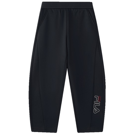 【抗菌功能】FILA斐乐儿童弯刀裤2025冬季新款男女童加绒休闲长裤