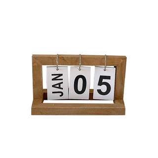 Page-turning calendar 2023 creative retro desk calendar wooden ins style desk decoration ornaments solid wood perpetual calendar