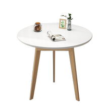 Negotiation table and chair combination reception meeting Internet celebrity simple small round table solid wood photo home bedroom small table and chairs