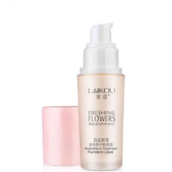 Laiko makeup-lasting light translucent liquid foundation moisturizing concealer isolation anti-sweat oil control flower essence brightens skin tone 50ml