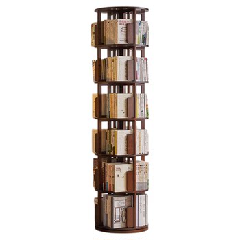 Anjuke solid wood revolving bookshelf