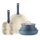 Carrot non-stick removable handle pot set