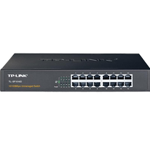 TP-LINK TL-SF1016D百兆16口交换机模块钢壳100M二层以太网络交换机节能低功耗网线分流器免配置上机柜机