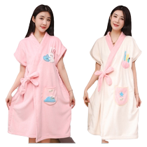 Bath towels ladies can wear wrap grown-up bath dresses can be dressed in more than pure cotton full cotton water absorbent home bathrobe 2024 new