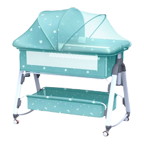 Guidian crib newborn bed spliced ​​large bed baby rocking bed childrens bed cradle bed multi-functional mobile folding bed