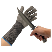 Длинная секция нержавеющая стальная проволока перчатки Пищевая антиурезанная карнистовая металлическая железная рабочая защита урезанные перчатки