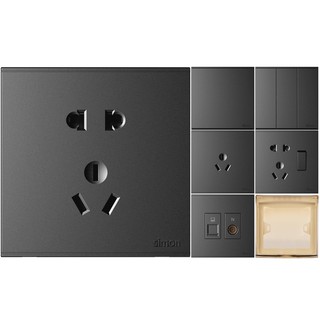 Simon official flagship store official website switch socket E6 gray one open five holes with USB household power panel 86 type