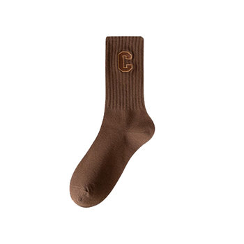 ຖົງຕີນສໍາລັບແມ່ຍິງ, ແບບພາກຮຽນ spring ແລະ summer, trendy and versatile, long-tube sports socks cotton with letters, ຖົງຕີນຍາວສໍາລັບແມ່ຍິງທີ່ມີຮູບຮ່າງດີ