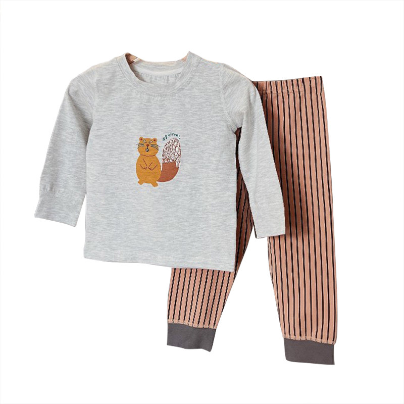 Yazan autumn and winter long-sleeved suit boys and girls home clothes