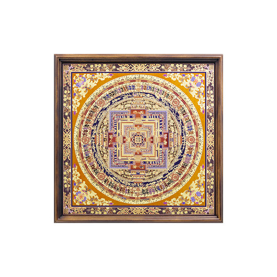 Mandala Thangka Hanging Painting Tibetan Art Bronze Painting Decorative Painting