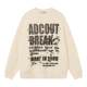 NOONOZ American retro letter round neck sweater