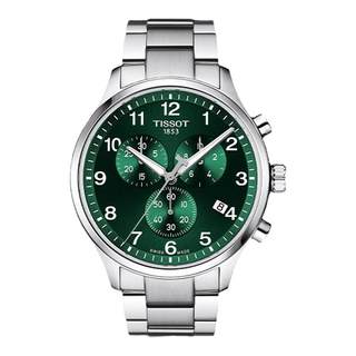 【新年礼物】Tissot天梭官方正品速驰系列绿盘石英钢带手表男表