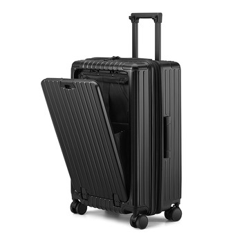 Dream Traveler front open suitcase multi-functional zipper trolley case universal wheel universal wheel suitcase large capacity suitcase for men and women