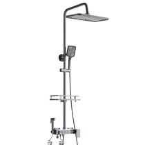 All-copper shower head set household gun ash constant temperature bath bathroom pressurized shower nozzle bathroom flower sun 1286