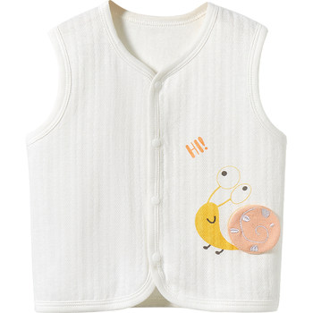 Male and female baby pure cotton single wear close-fitting vest