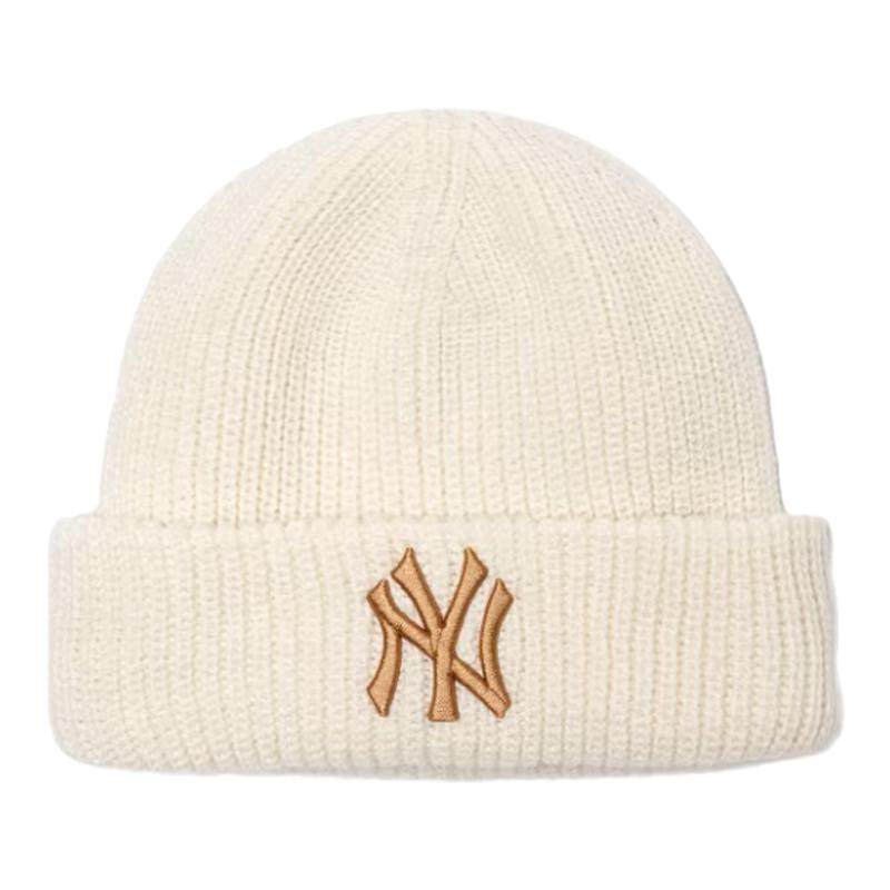 Korean genuine MLB hat 2025 new winter NY knitted hat warm woolen hat versatile LA cold hat for men and women