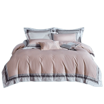 Mercury Home Textiles high-count high-density long-staple cotton four-piece set satin embroidery set home bed sheet and quilt cover 24-year new product