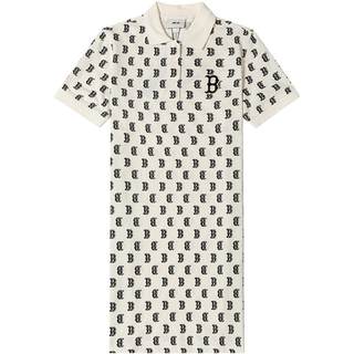 【自营】MLB连衣裙新款女潮流翻领长裙子老花刺绣休闲服3FOPM0143