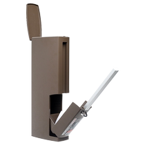 (self-employed) Japanese narrow slit bin toilet brush suit one-piece extremely narrow clip sewn concealed suit with lid