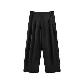 Pantalon droit ample en laine épaisse, automne et hiver