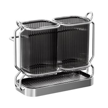 Can be used on the countertop and can be wall-mounted. the chopstick holder is moisture-proof and rust-proof.