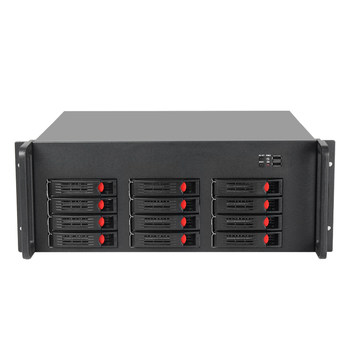4U Chassis Short 12 Hard Drive Hot-Swappable Atx Motherboard Multi-Bay Rack Type Nas Storage Server 320 Deep