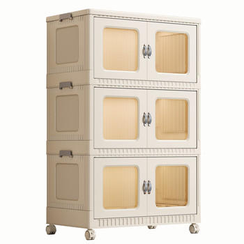 Household folding storage cabinet