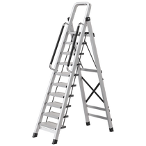 Ladder household folding telescopic thickened aluminum alloy herringbone ladder multifunctional eleven or twelve step portable attic staircase 3288