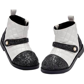 David bella girls' boots small fragrant style children's plush leather boots winter new baby children's shoes leather shoes to keep warm