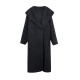 Wool old money style coat cashmere hooded woolen coat