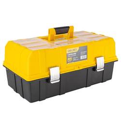 Deli Tool Box Furnishing Box Multifunctional Hardware Plastic Box double -layer large -scale electric repair box
