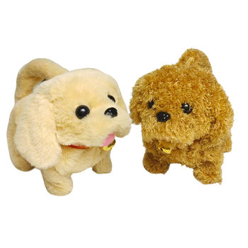 Dog pet plush toy golden retriever that can roll