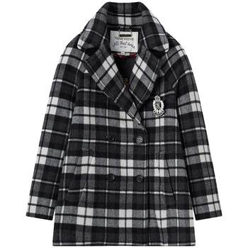 TeenieWeenie Bear Ole Plaid Woolen Coat Women's Winter Women's College Style Jacket Korean Style