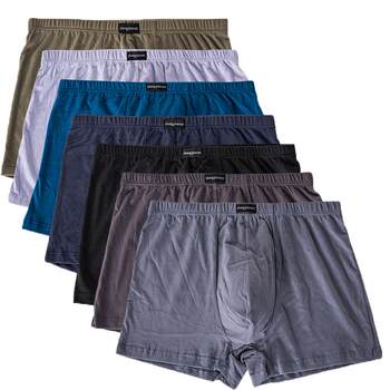 Six-pack men's pure cotton boxer briefs for fat men