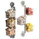 Suction cup storage rack wall-mounted ginger and garlic storage without drilling holes