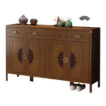 Senzong new Chinese solid wood frame shoe cabinet home entrance entrance cabinet integrated partition cabinet large capacity storage cabinet