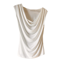 Sexy bust-collared modal camisole with big breasts slim fit sleeveless top and suit for women