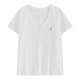 Pure cotton slimming TAZure V-neck short sleeves
