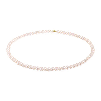 Heidi 18k seawater round bead large and small bead braided necklace