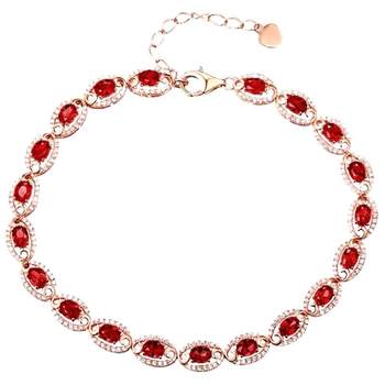 Natural ruby bracelet pigeon blood-red jewelry